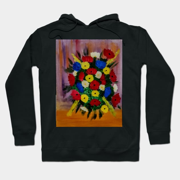 The bunch of mixed flowers . Hoodie by kkartwork